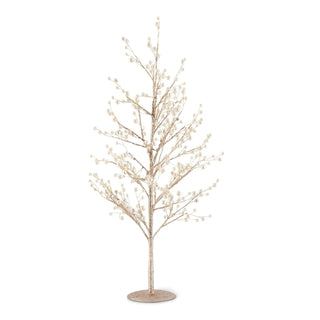 24" Gold Glitter Twig Tree with Pearls