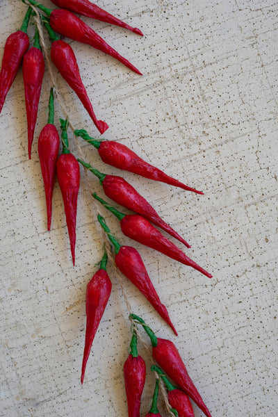 String of Artificial Small Red Peppers