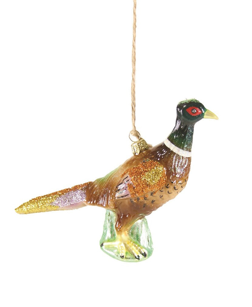 Cody Foster Glass Field Pheasant Ornament