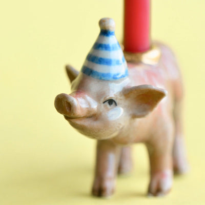 Porcelain Pig Heirloom Birthday Cake Topper - More Coming Soon