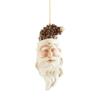 Pinecone Hat Santa Ornament - Choose Style