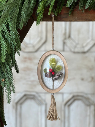 Piece of Holiday Ornament - Pinecone and Acorn