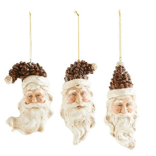 Pinecone Hat Santa Ornament - Choose Style