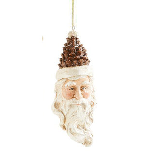 Pinecone Hat Santa Ornament - Choose Style
