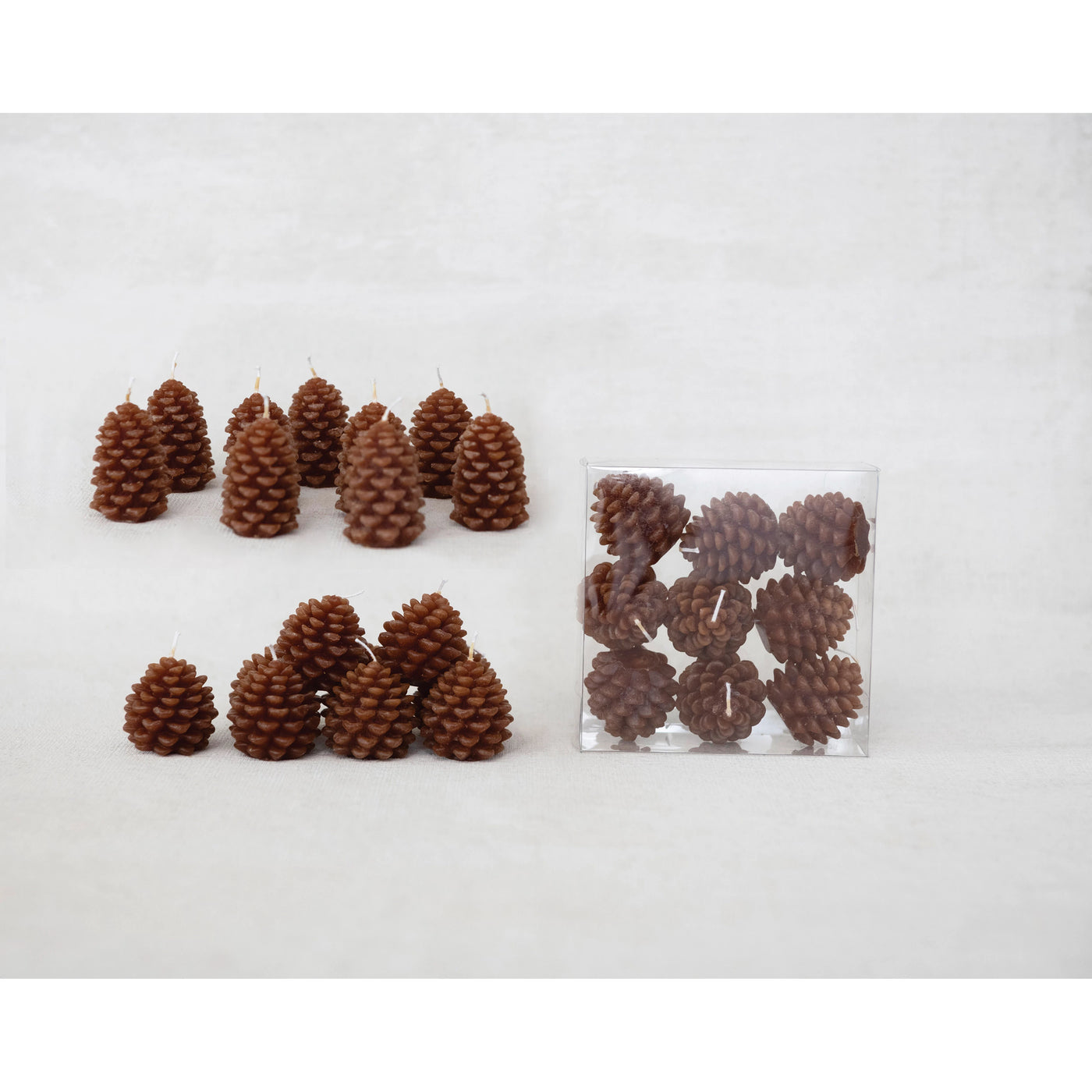 Set of 9 Pinecone Shaped Tealights