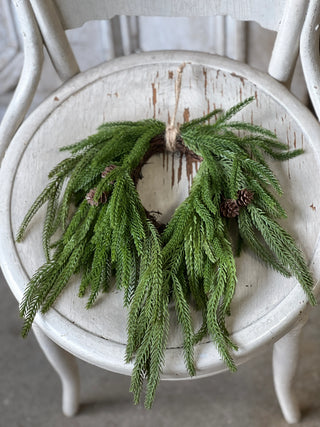 12" Mini Hanging Long Pine Wreath