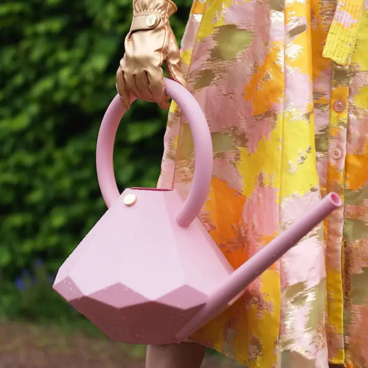 Large Pink Diamond Shaped Watering Can