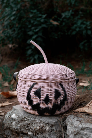 Halloween Hallows Pumpkin Trick or Treating Picnic Basket - Pink