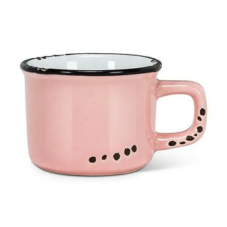 8oz Enamel Look Stoneware Espresso Mug - Choose Color
