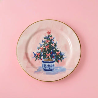8" Plate - Blush Berry Bough