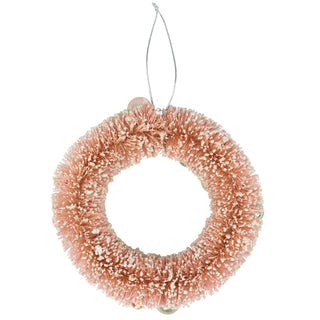 8" Pink Bristle Brush Wreath