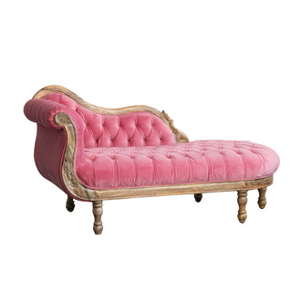 The Pink Velvet Chaise Lounge