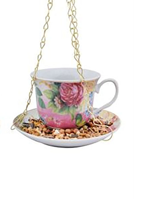 Pretty Teacup Bird Feeder - Choose Your Favorite Color