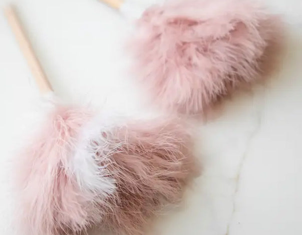 Pink Ostrich Feather Duster