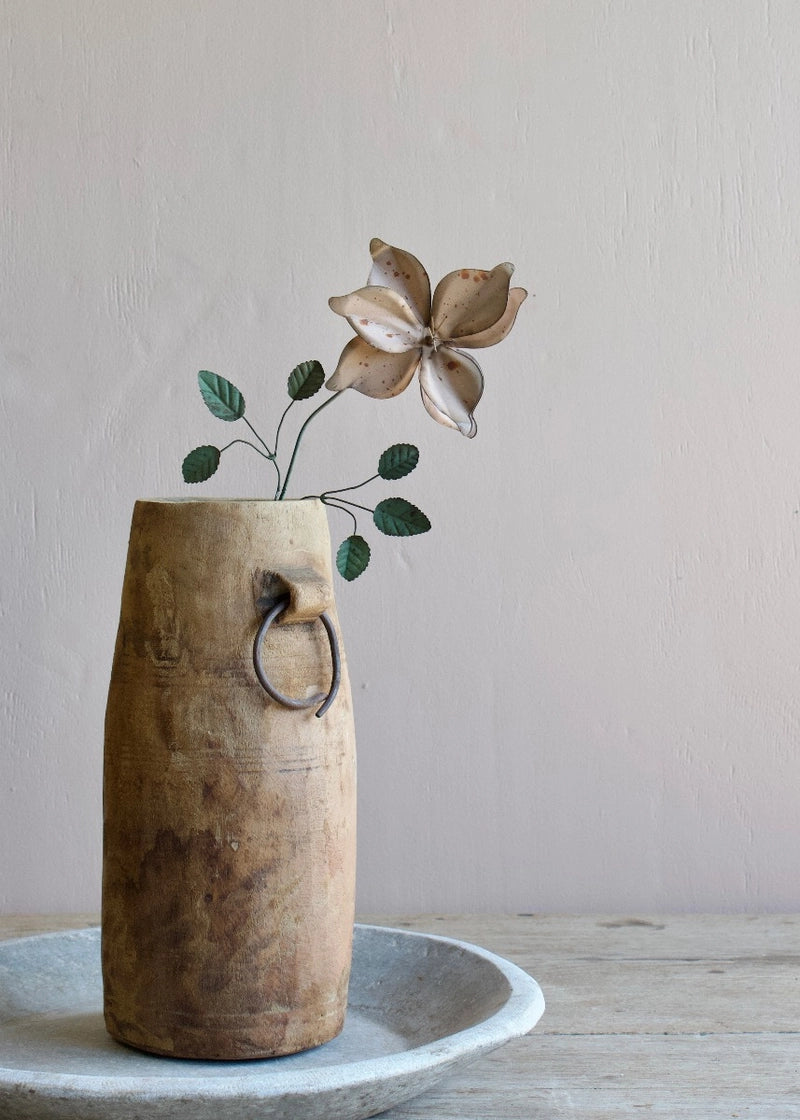 Rustic Pink Metal Jasmine Flower Stem