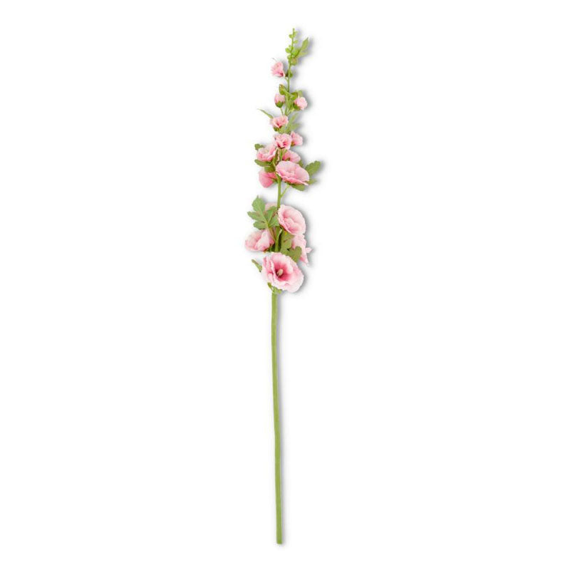 48" Real Touch Pink Hollyhock Stem