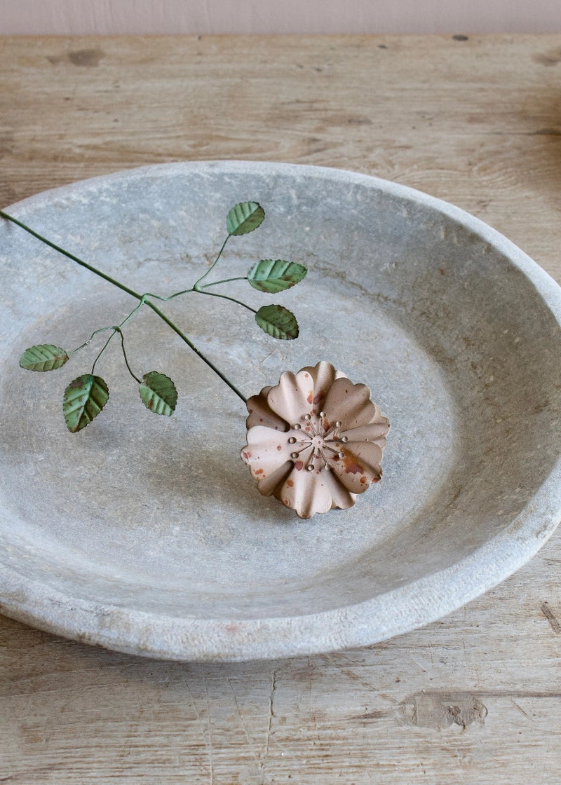 Rustic Pink Metal Flower Stem