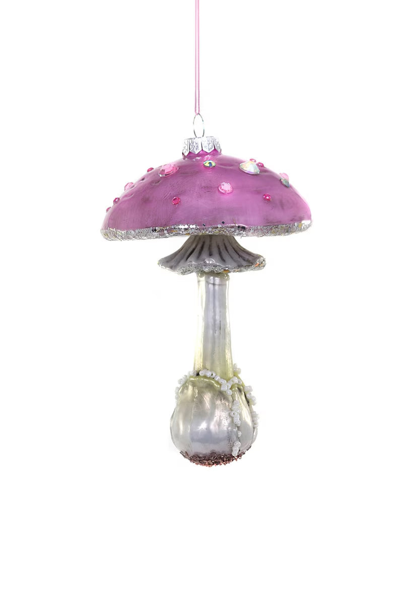 Cody Foster Frostfield Mushroom Ornament - Pink