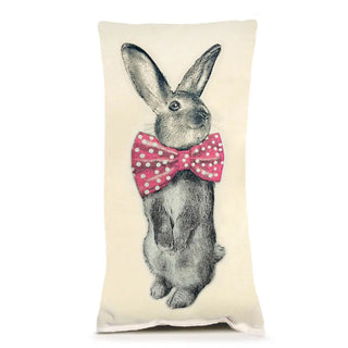 Bowtie Bunny Pillow - Choose Color