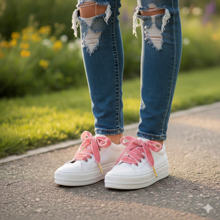 Rose Velvet Shoelaces