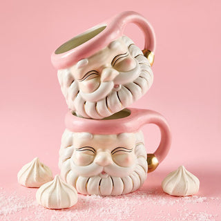 17oz Santa Mug - Pink Trim