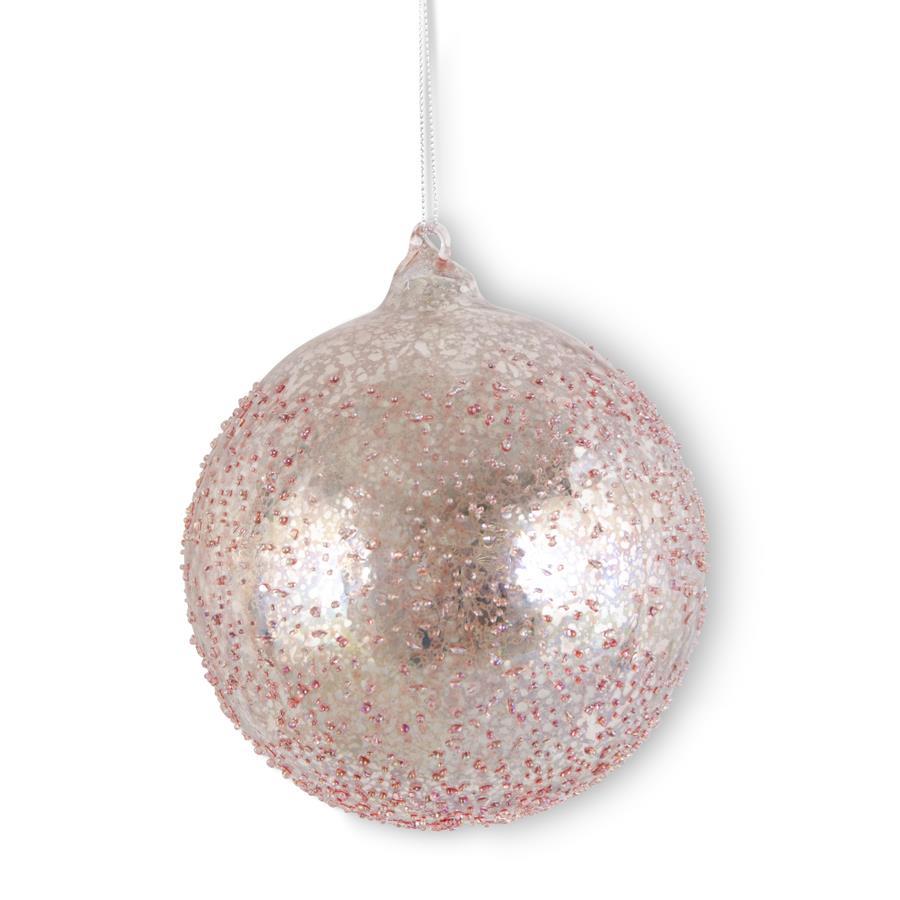 5" Pink Textured Ornament