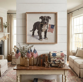 Patriotic Pets - Pitt Bull Terrier Wall Decor - Choose Size