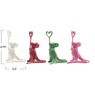 Enameled Cast Iron Mouse Place Card Photo Holder - Choose From 4 Colors