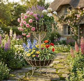 The Kirby Farmhouse Metal Double Planter Basket