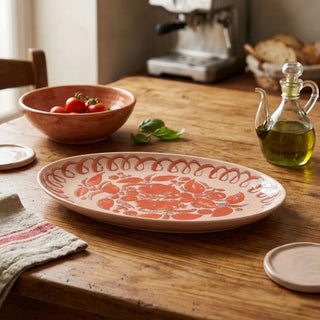 Amalfi Oval Serving Platter Tray - Pink
