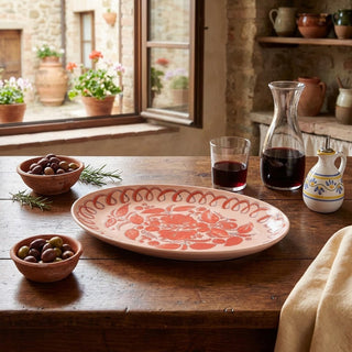 Amalfi Oval Serving Platter Tray - Pink