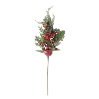 35" Mixed Pine Stem with Magnolia Pomegranates and Berries