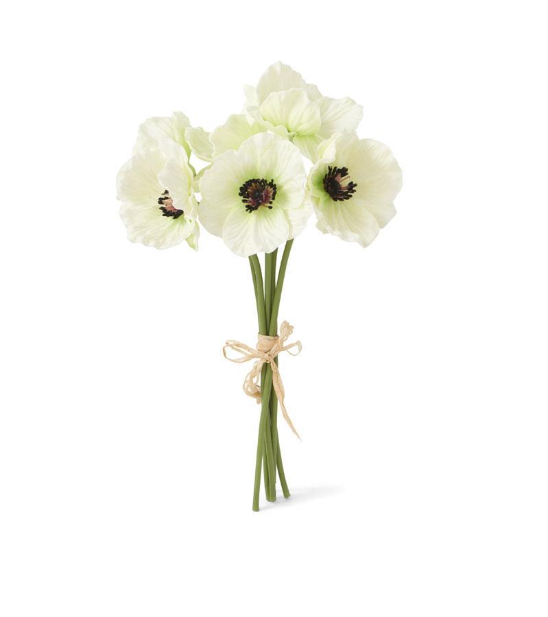 11"Real Touch Poppy Bundle - White