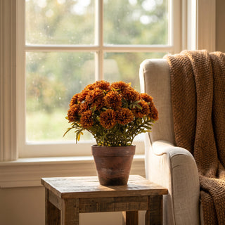 Faux Potted Mums