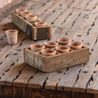 Square Primitive Wood Planter