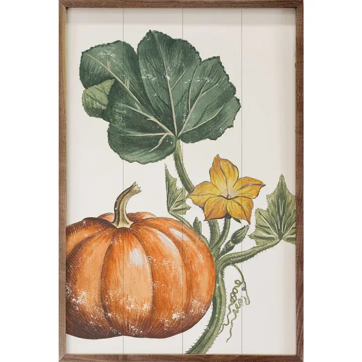 Vintage Style Pumpkin with Vine Wall Decor