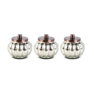 Mercury Glass Pumpkin Shaped Candle - Choose Scent