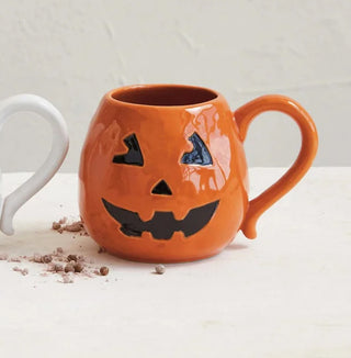 16oz Stoneware Jack O Lantern Pumpkin Mug