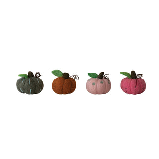 Handmade Wool Felt Pumpkin - Choose Color