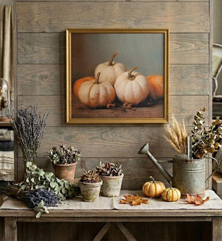 Framed Pumpkin Still Life Wall Decor