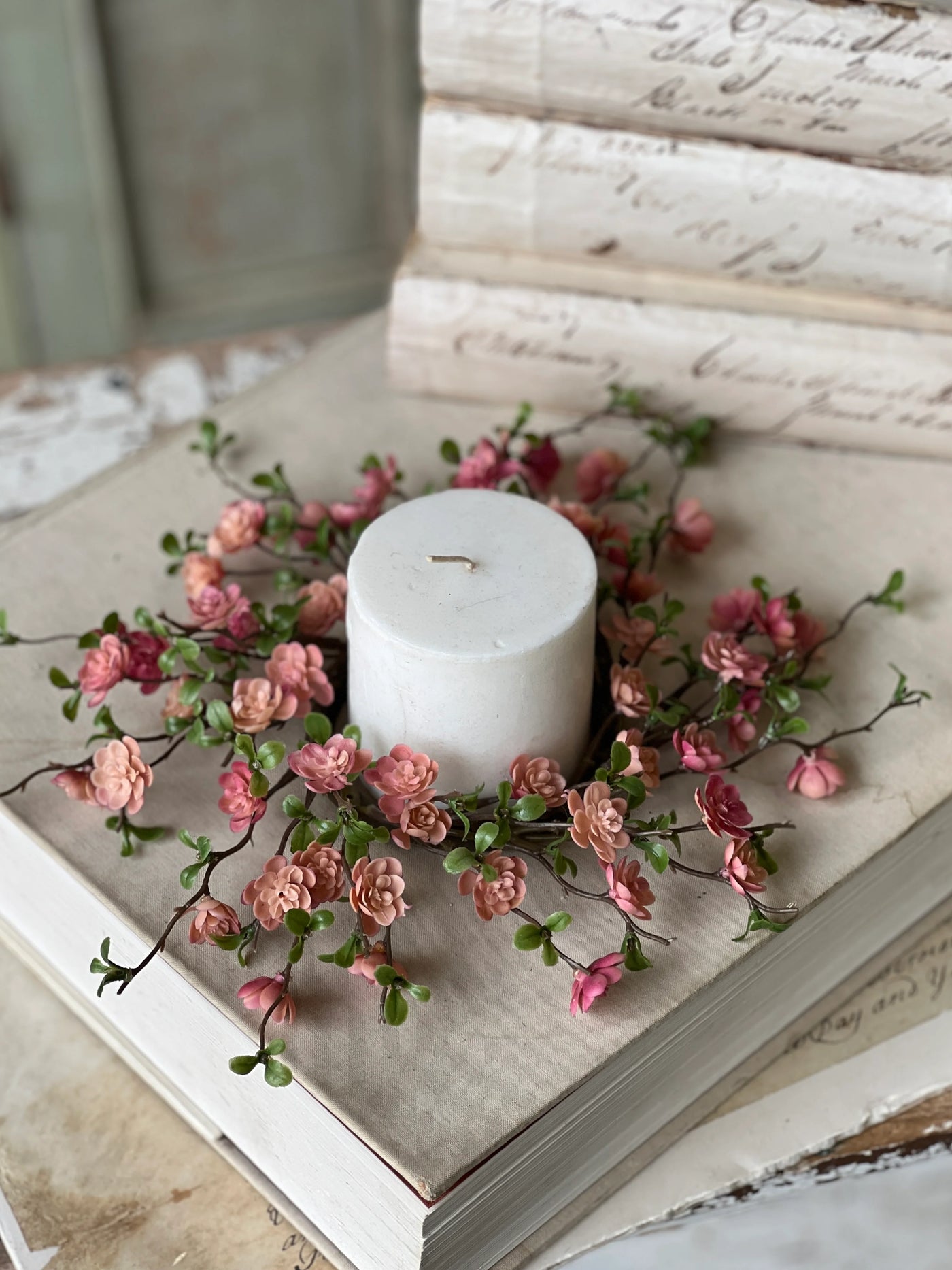 Quince Blooms Candle Ring