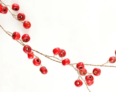 72" Red Berry Bead Garland