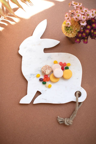 White Marble Rabbit Cheese Board