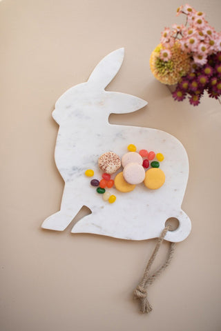 White Marble Rabbit Cheese Board