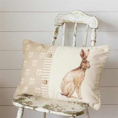 Country Cottage Rabbit Pillow