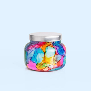 Capri Blue Volcano Rainbow Watercolor Signature Candle - Choose Size
