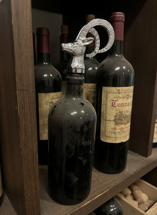 Nickle Finish Ram Head Bottle Stopper