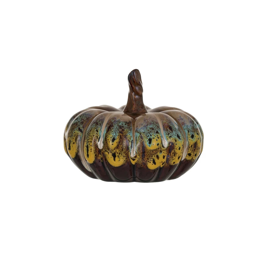 Reactive Glazed Pumpkin - Flat Pumpkin