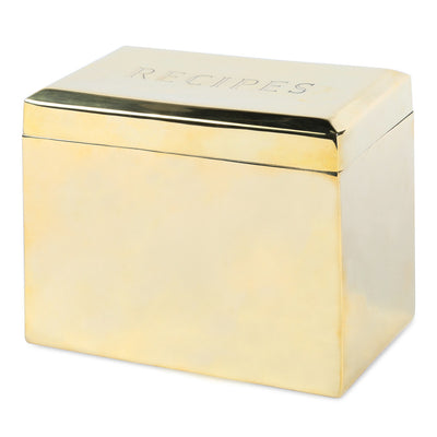 Solid Brass Recipe Box