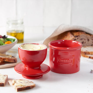 The Original Butter Bell Crock - Cafe Maraschino Red